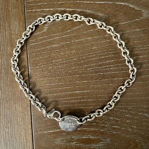 Tiffany & Co Oval Dog Tag Necklace
